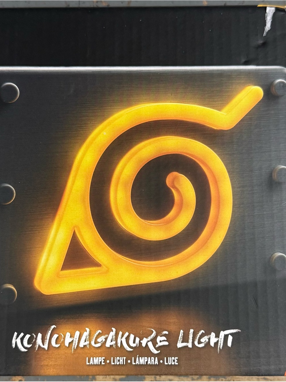 Konohagakure Light Neon-Style Wall Poster - Yellow